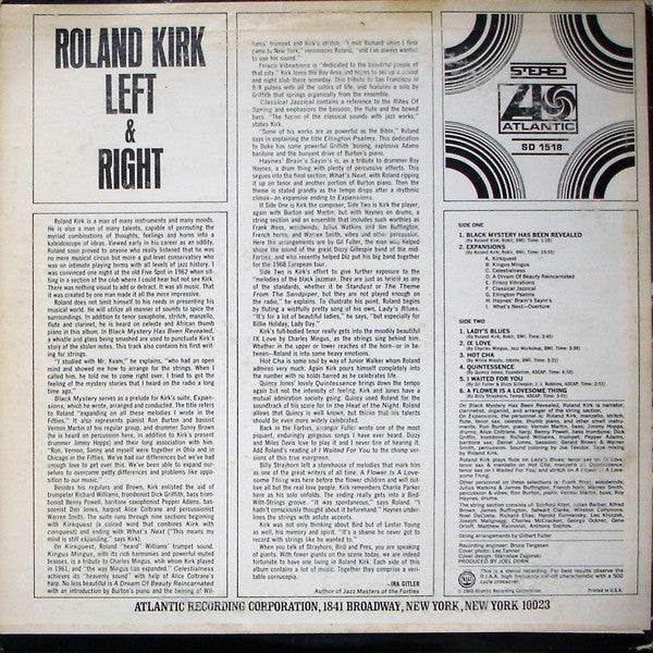 Roland Kirk : Left & Right (LP, Album, PR )