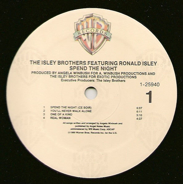 The Isley Brothers Featuring Ronald Isley : Spend The Night (LP, Album, Spe)