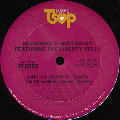 McFadden & Whitehead : Ain't No Stoppin' Us Now (12", Single)