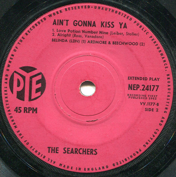 The Searchers : Ain't Gonna Kiss Ya (7", EP, Sol)