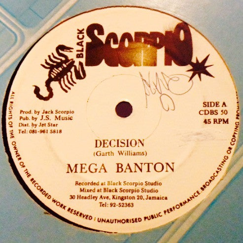 Mega Banton / Stationary : Decision / Drop Dem Off (12")