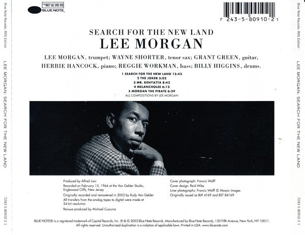 Lee Morgan : Search For The New Land (CD, Album, RE, RM)