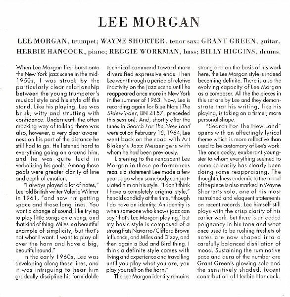 Lee Morgan : Search For The New Land (CD, Album, RE, RM)