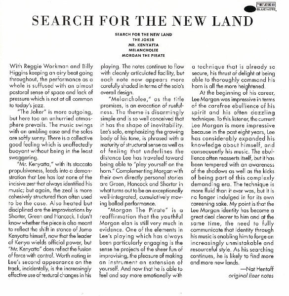 Lee Morgan : Search For The New Land (CD, Album, RE, RM)