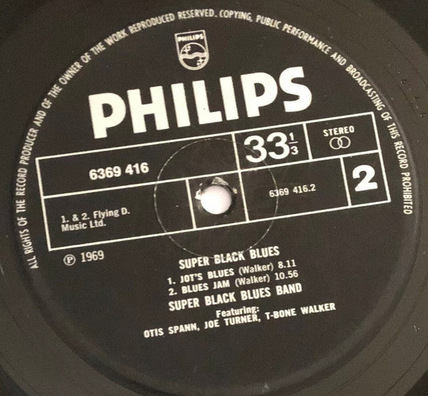 Super Black Blues Band Featuring T-Bone Walker, Big Joe Turner, Otis Spann : Super Black Blues (LP, Album, Bla)