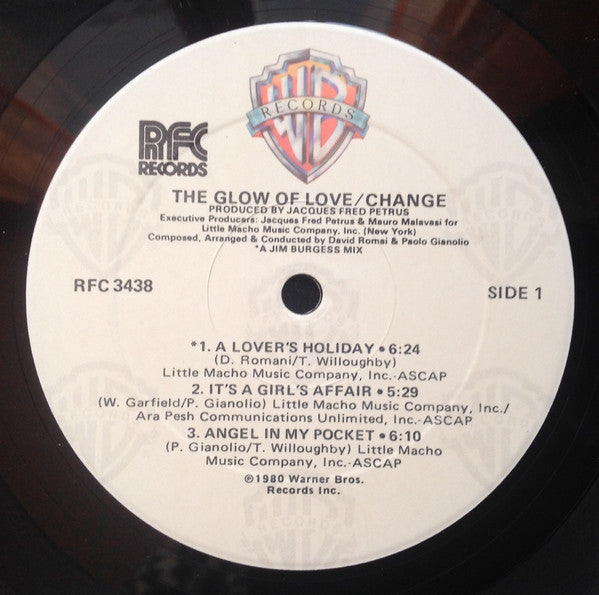 Change : The Glow Of Love (LP, Album, RE, Win)