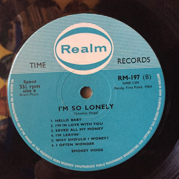 Smokey Hogg : I'm So Lonely (LP)