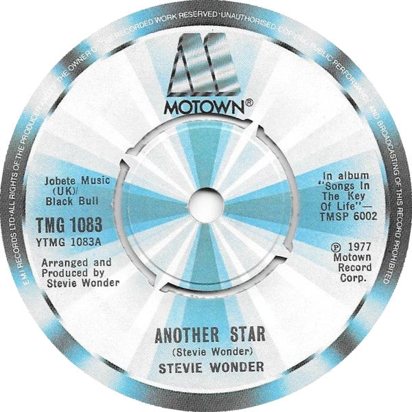 Stevie Wonder : Another Star (7", Single)