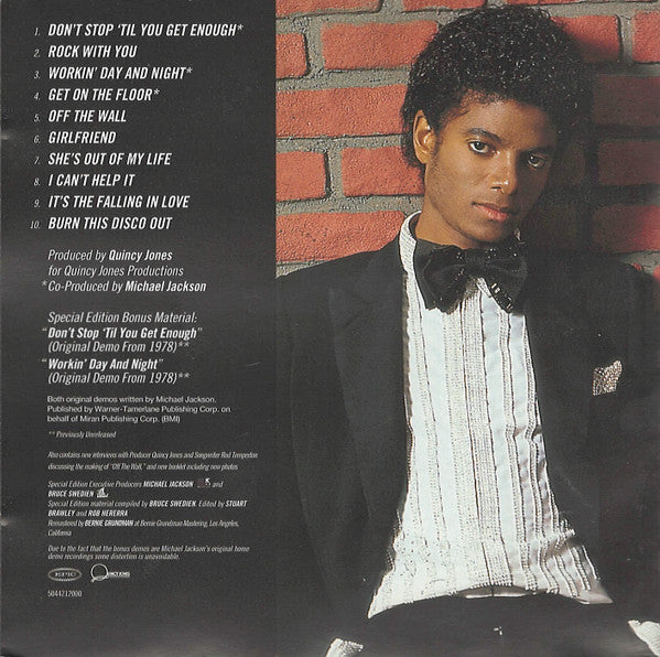 Michael Jackson : Off The Wall (CD, Album, RE, RM, S/Edition)