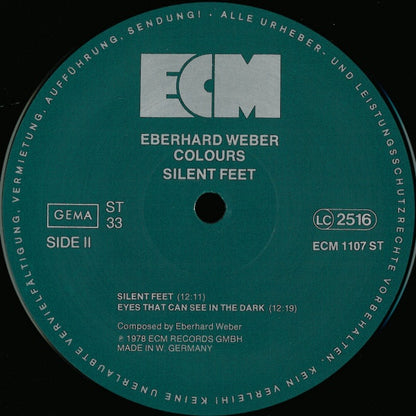 Eberhard Weber Colours : Silent Feet (LP, Album)