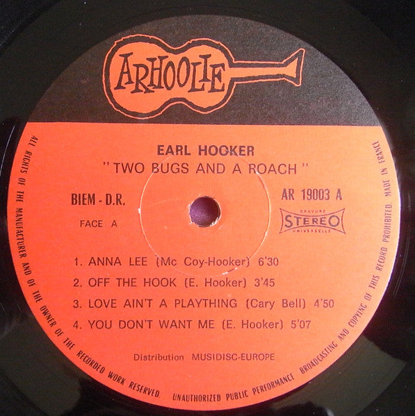 Earl Hooker : 2 Bugs And A Roach (LP, Album)