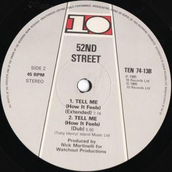 52nd Street : Tell Me (How It Feels) (M & M Mix) (12")