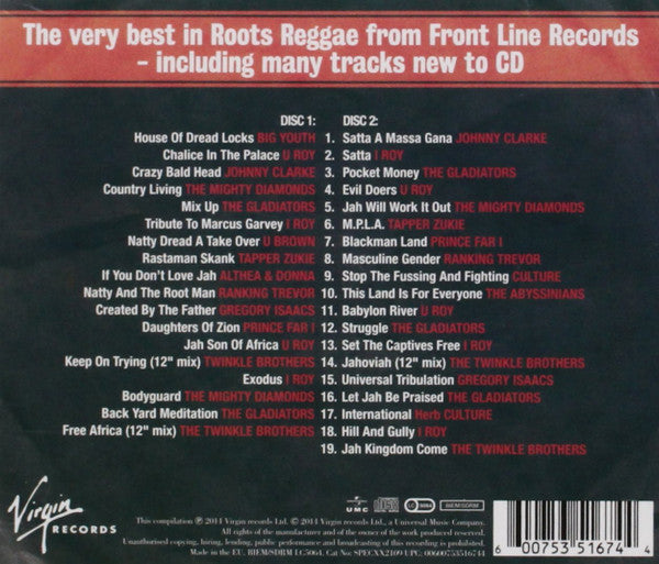 Various : Virgin Front Line Presents Roots (37 Classic Roots Cuts) (2xCD, Comp)