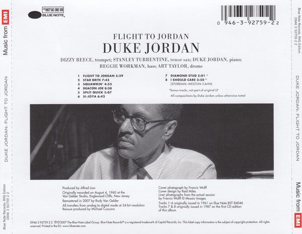 Duke Jordan : Flight To Jordan (CD, Album, RE, RM)