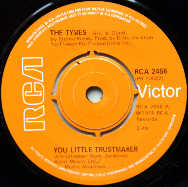 The Tymes : You Little Trustmaker / The North Hills (7", Single, Pap)