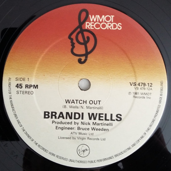 Brandi Wells : Watch Out (12", Pur)