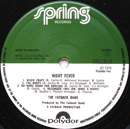 The Fatback Band : Night Fever (LP, Album)