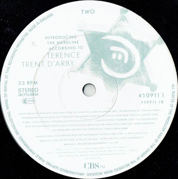 Terence Trent D'Arby : Introducing The Hardline According To Terence Trent D'Arby (LP, Album)