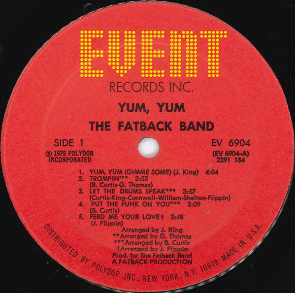 The Fatback Band : Yum Yum (LP, Album, Mon)