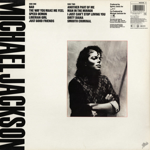 Michael Jackson : Bad (LP, Album, Gat)