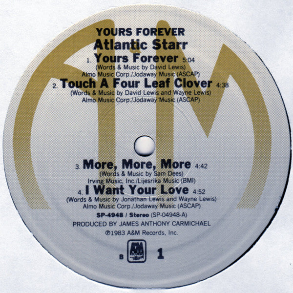 Atlantic Starr : Yours Forever (LP, Album, B)