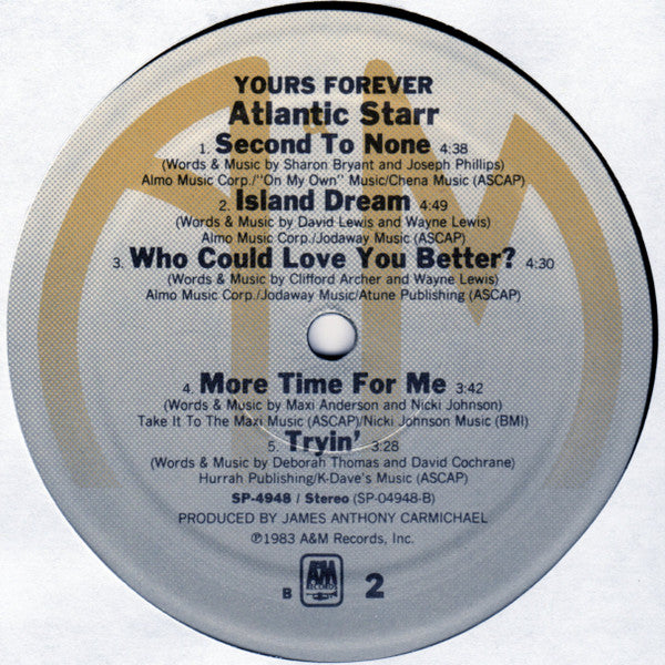 Atlantic Starr : Yours Forever (LP, Album, B)