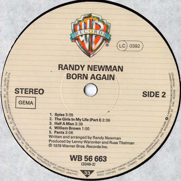 Randy Newman : Born Again (LP, Album)