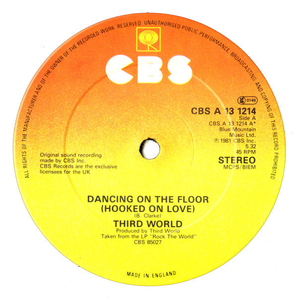 Third World : Dancing On The Floor (Hooked On Love) (12")