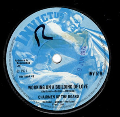 Chairmen Of The Board : Working On A Building Of Love (7", Single, Sol)