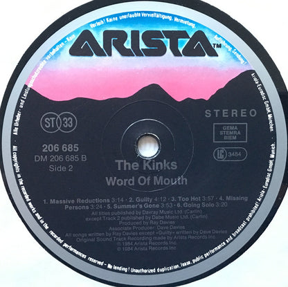 The Kinks : Word Of Mouth (LP, Album)