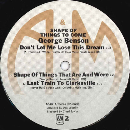 George Benson : Shape Of Things To Come (LP, Album, RE)