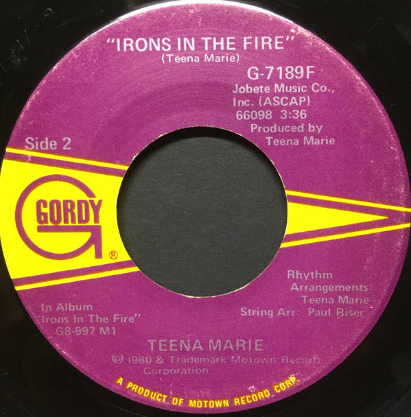 Teena Marie : I Need Your Lovin' (7")