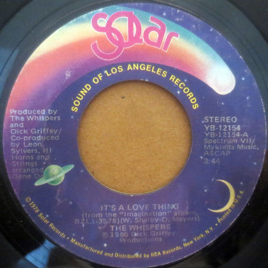 The Whispers : It's A Love Thing (7", Styrene, Mon)