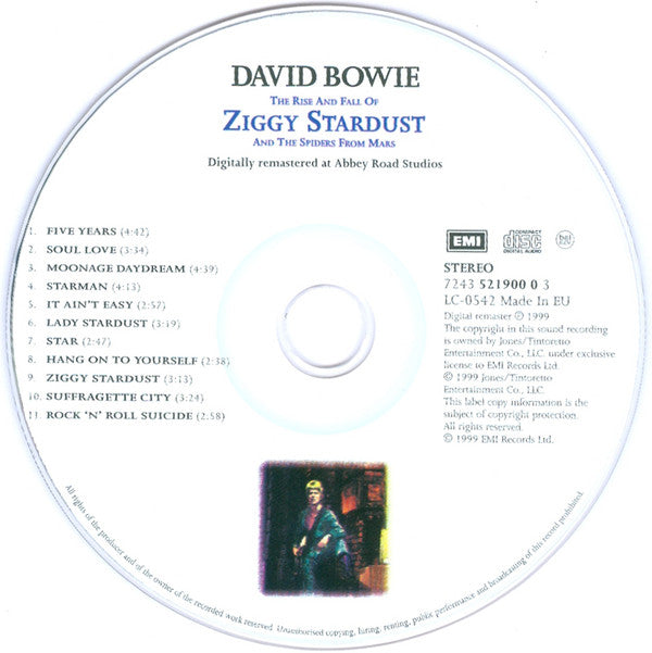 David Bowie : The Rise And Fall Of Ziggy Stardust And The Spiders From Mars (CD, Album, Enh, RE, RM)