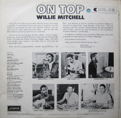 Willie Mitchell : On Top  (LP, Album, Lam)