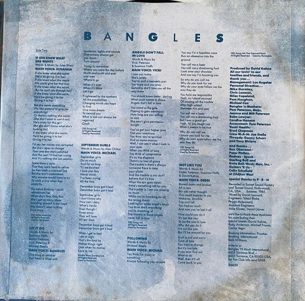 Bangles : Different Light (LP, Album)