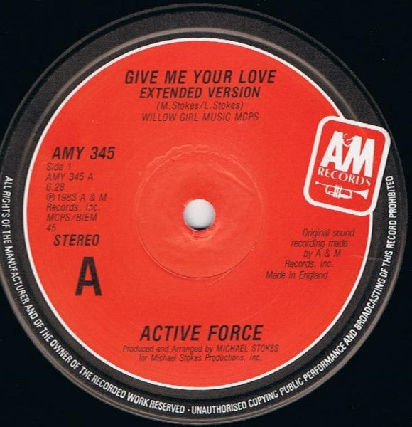 Active Force (3) : Give Me Your Love (12", RE)