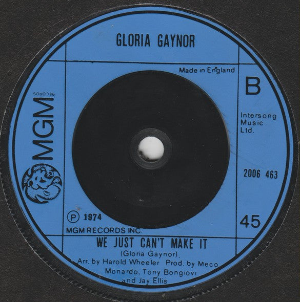 Gloria Gaynor : Never Can Say Goodbye (7", Single)