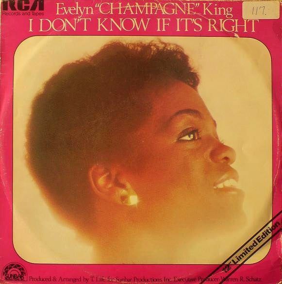 Evelyn King : I Don't Know If It's Right (12", Single, Ltd)