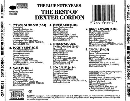 Dexter Gordon : The Best Of Dexter Gordon (CD, Comp)