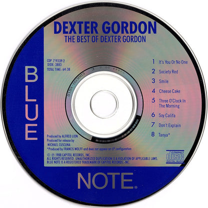 Dexter Gordon : The Best Of Dexter Gordon (CD, Comp)