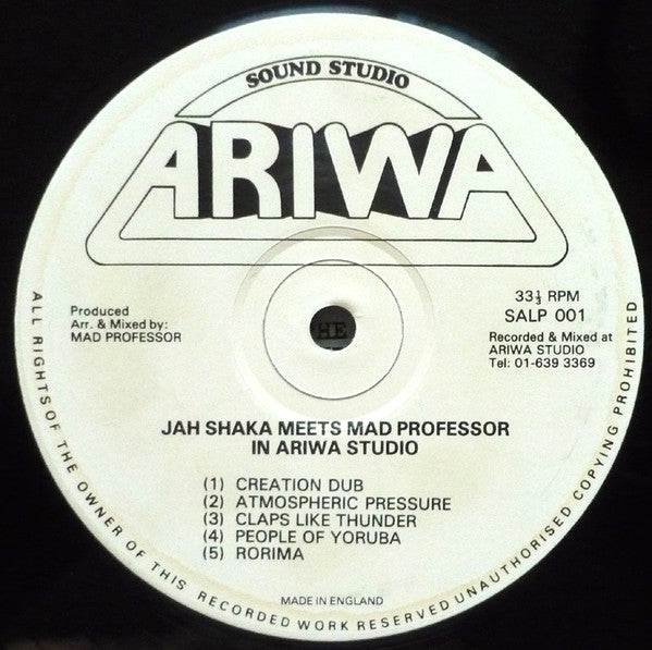 Jah Shaka Meets Mad Professor : At Ariwa Sounds (LP, Album, Whi)