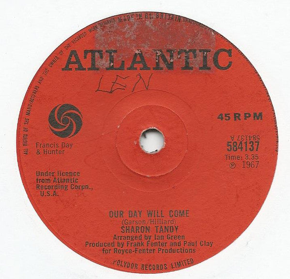 Sharon Tandy : Our Day Will Come (7", Single, Sol)