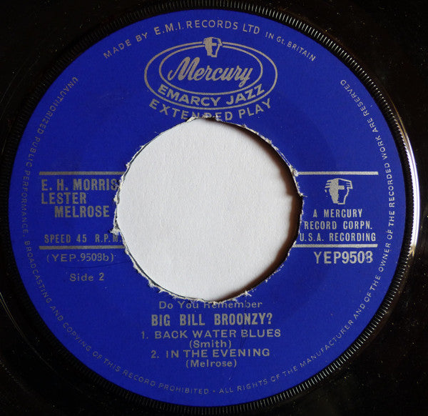 Big Bill Broonzy : Do You Remember (7", EP)