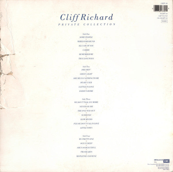 Cliff Richard : Private Collection (1979 - 1988) (2xLP, Comp)