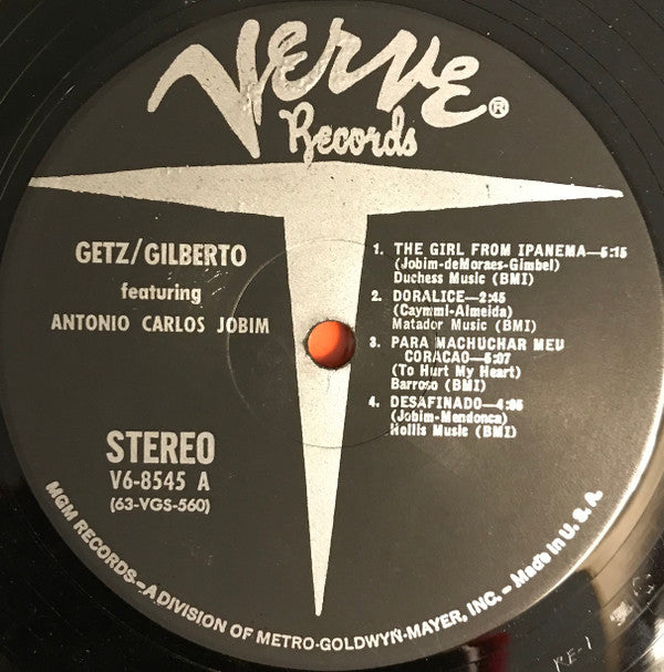 Stan Getz / João Gilberto Featuring Antonio Carlos Jobim : Getz / Gilberto (LP, Album, Gat)