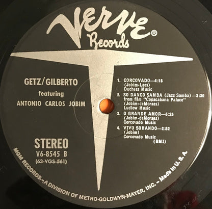 Stan Getz / João Gilberto Featuring Antonio Carlos Jobim : Getz / Gilberto (LP, Album, Gat)