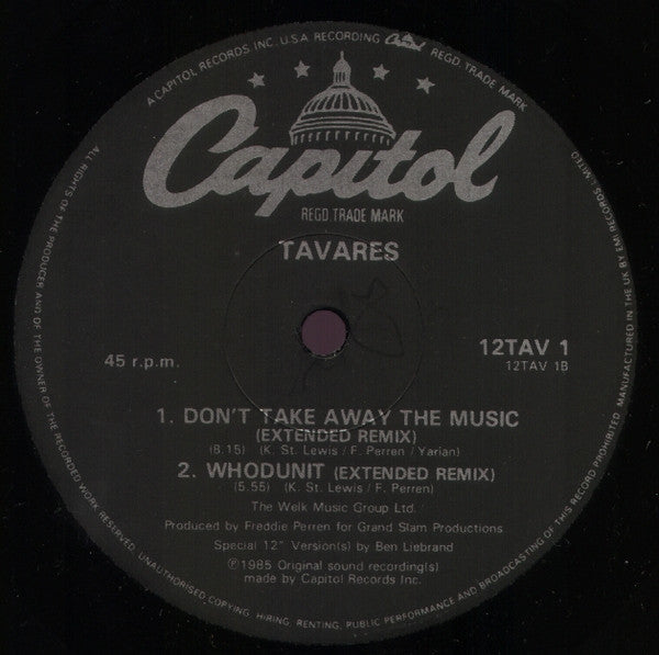 Tavares : Heaven Must Be Missing An Angel (Irresistible Angel Mix) (12")