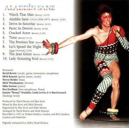 David Bowie : Aladdin Sane (CD, Album, Enh, RE, RM, EMI)