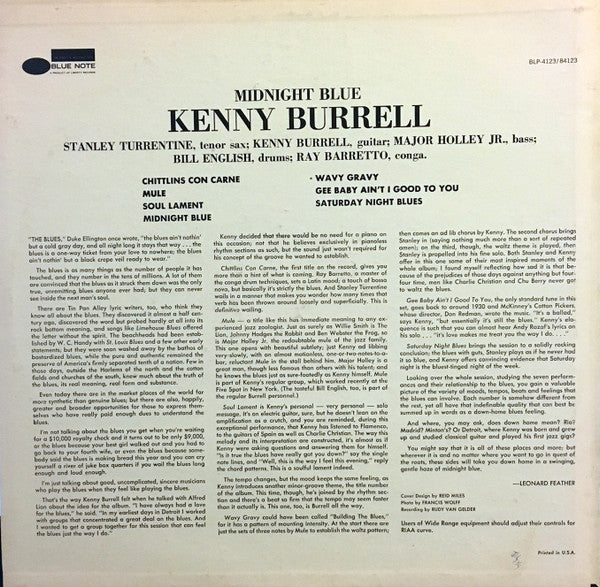 Kenny Burrell : Midnight Blue (LP, Album, Mono, RE)